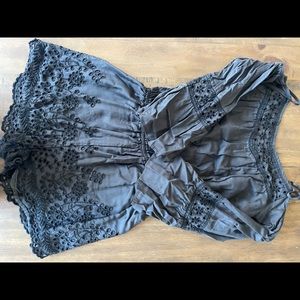 AE Black Open Shoulder Romper